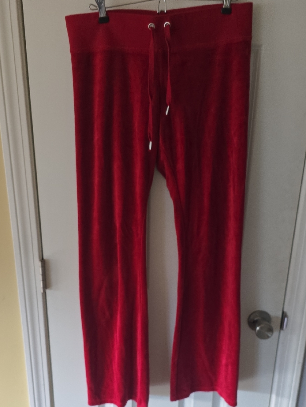 Express Women's Red Velour Drawstring Lounge Pants